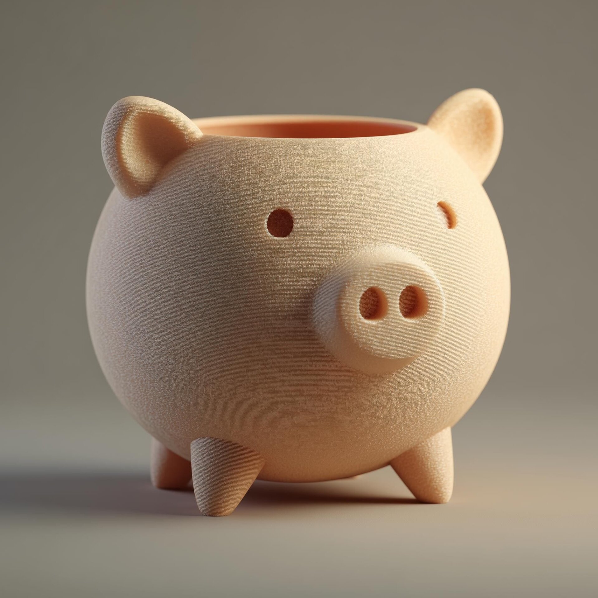 3D Printed Pig Succulent Planter
