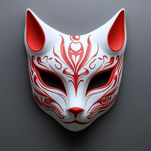 3D Printed Fox Mask | Kitsune Costume Accessory