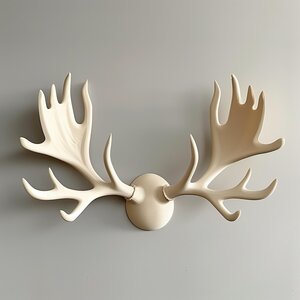 3D Printed Three-Piece Antler Wall Decor