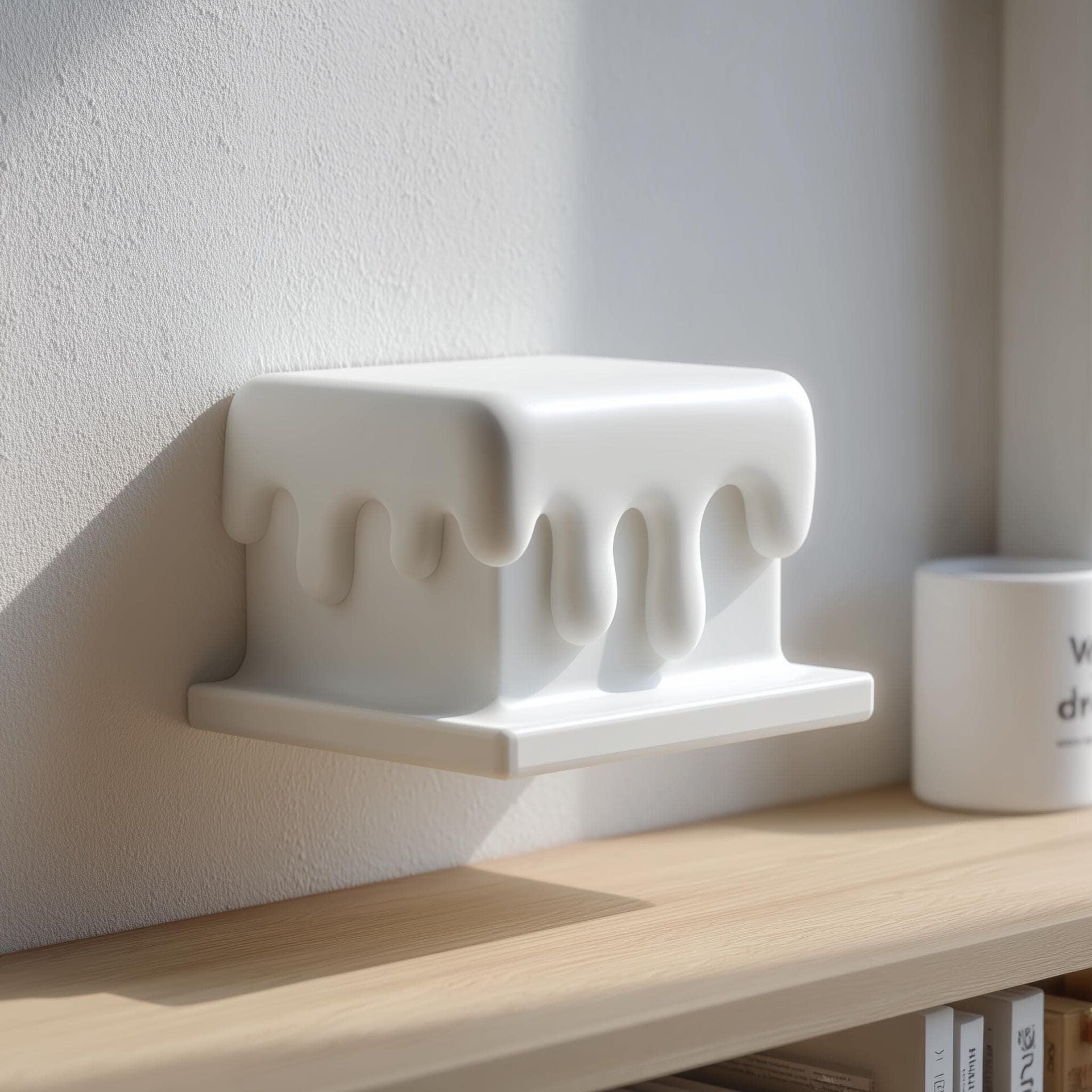 3D Printed Melting Display Wall Shelf