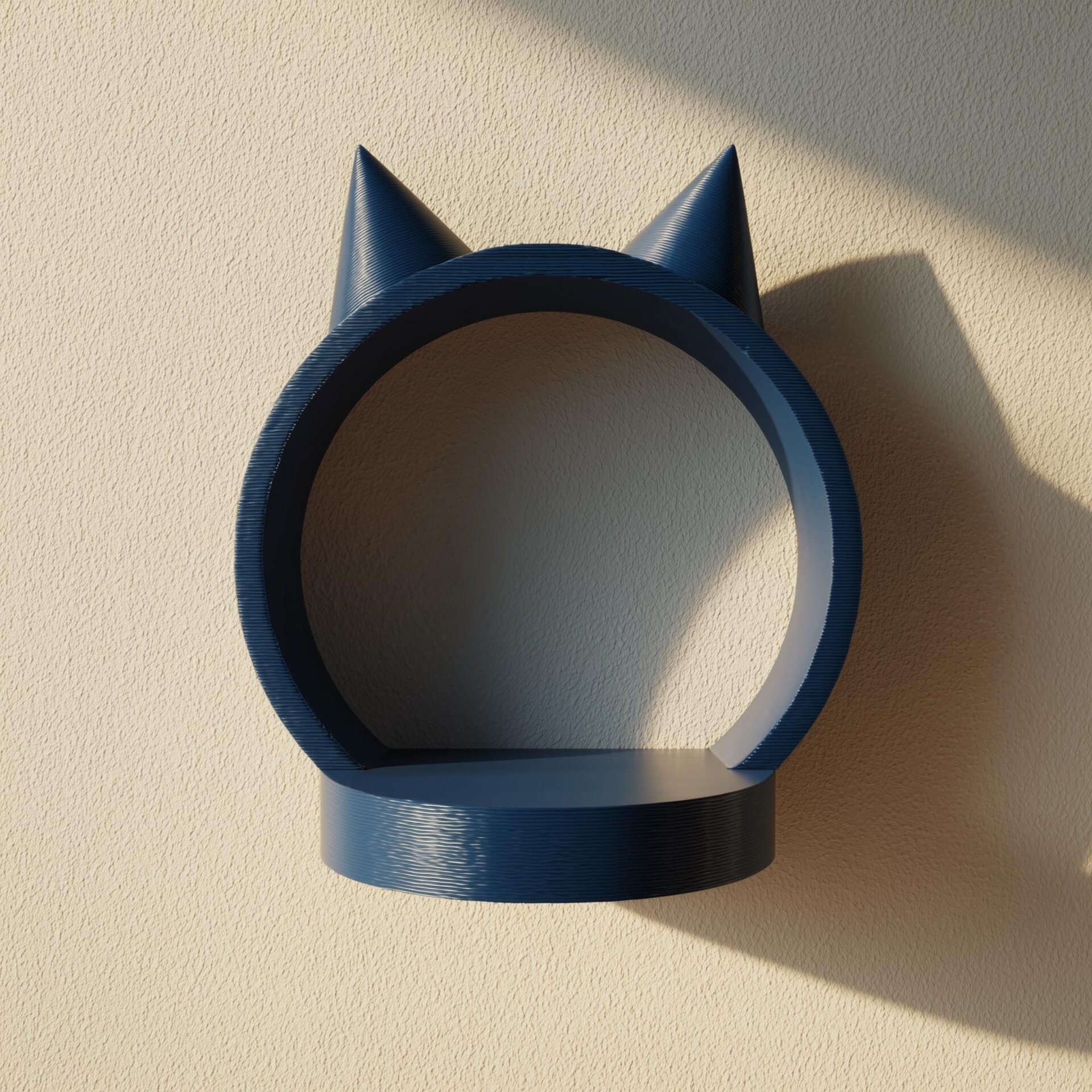 3D Printed Cat Ear Ring Wall Shelf