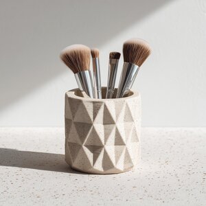 Makeup Brush Cup | 3D Printed Geometric Holder