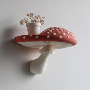 3D Printed Toadstool Wall Shelf