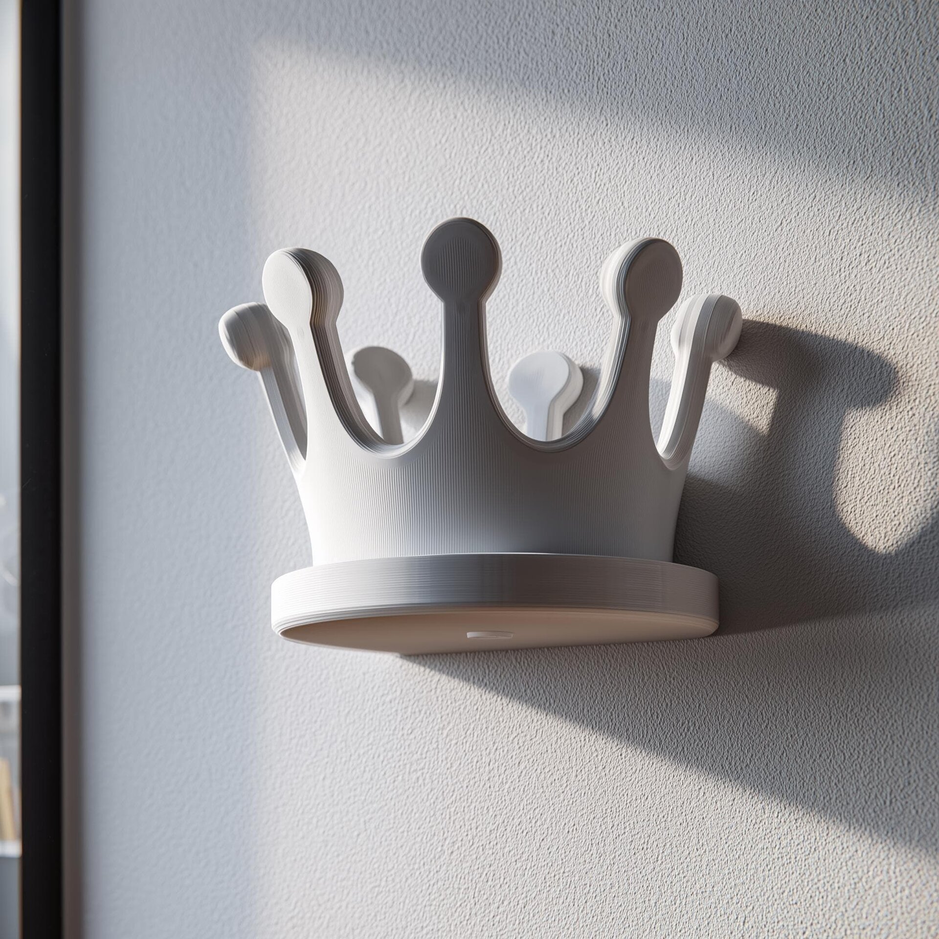 3D Printed Crown Nursery Wall Shelf