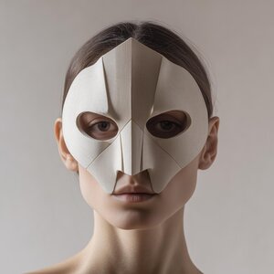 3D Printed Geometric Half Mask | Angular Cosplay Facepiece