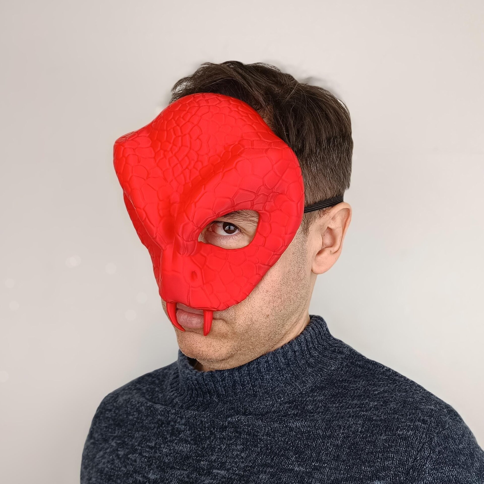 3D Printed Snake Demon Mask | Reptilian Cosplay Prop