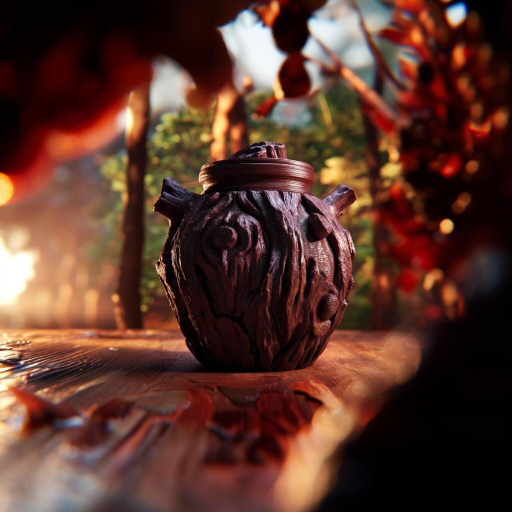 Woodland Stump Memorial Urn | 3D Printed Keepsake