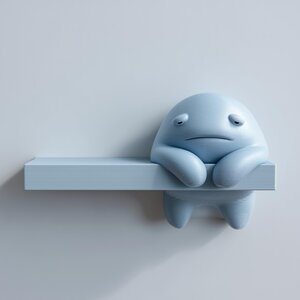 3D Printed Moody Monster Wall Shelf