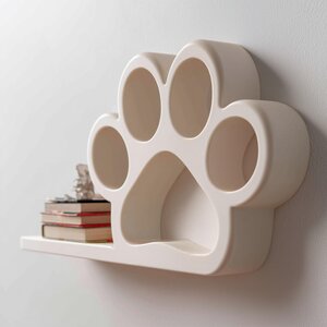 3D Printed Paw Print Wall Shelf