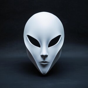 3D Printed Minimalist Alien Cosplay Mask