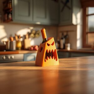 3D Printed Angular Monster Wine Bottle Holder | Geometric Display