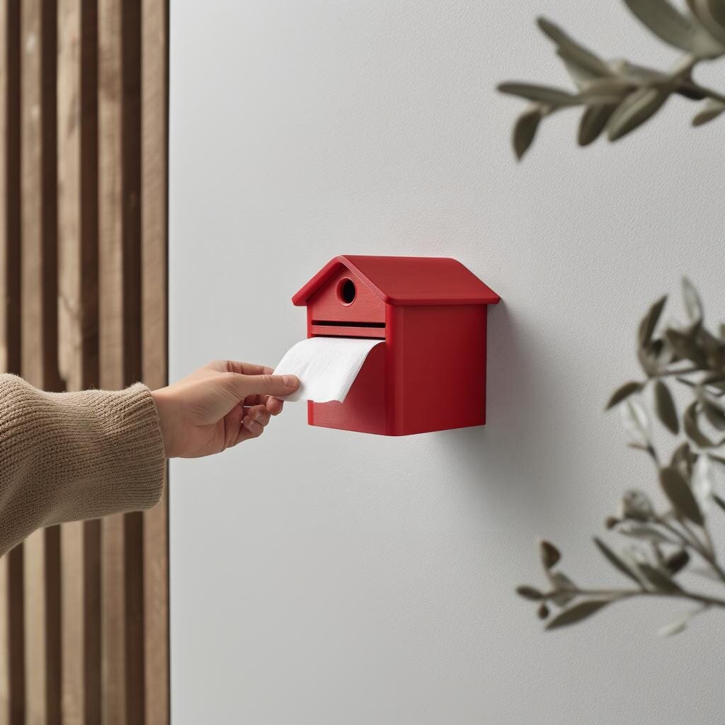 3D Printed Mailbox Toilet Paper Holder | Wall-Mounted