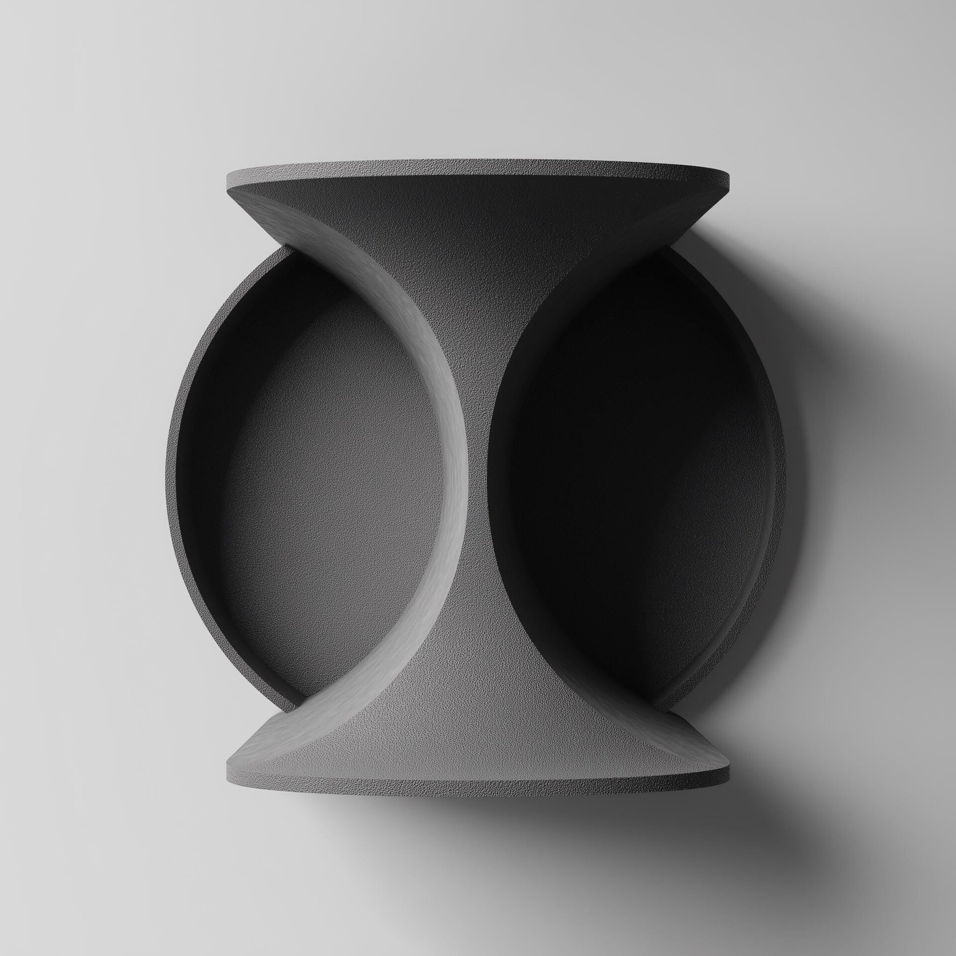 3D Printed Dual Circle Wall Shelf | Twin Catchall Trays