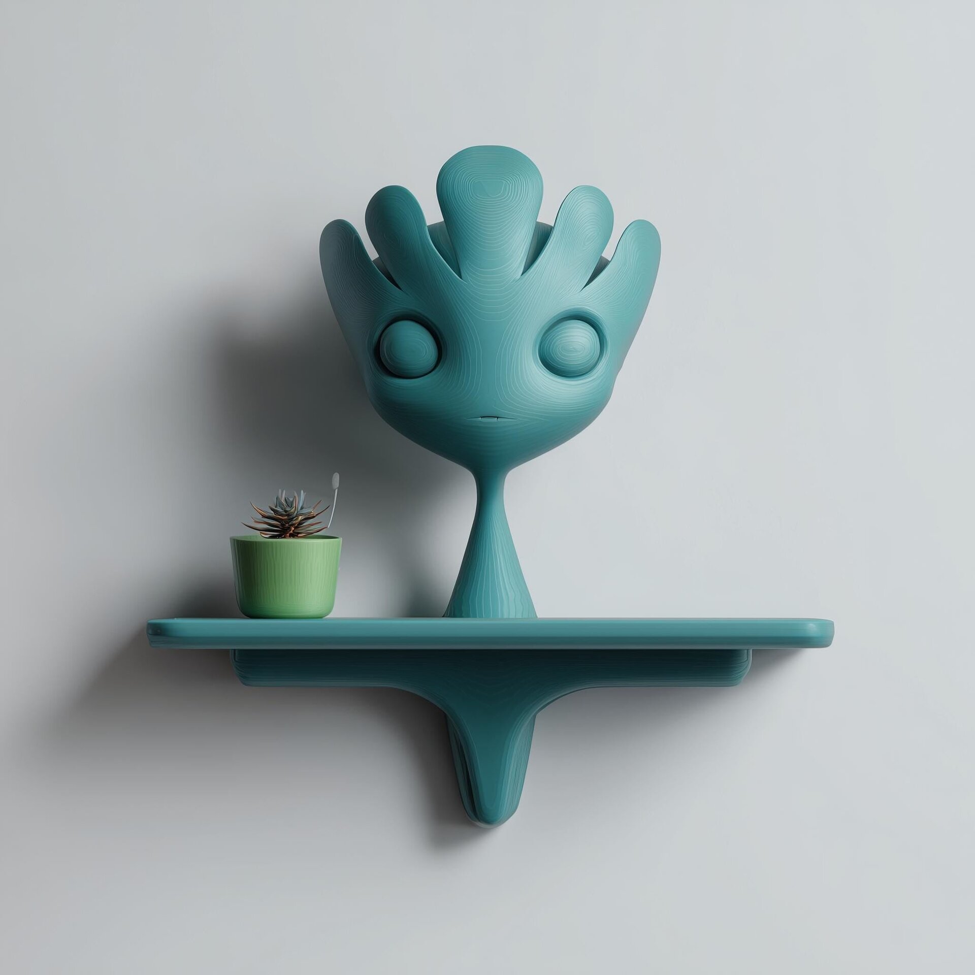 3D Printed Fantasy Creature Wall Shelf | Character Display Ledge