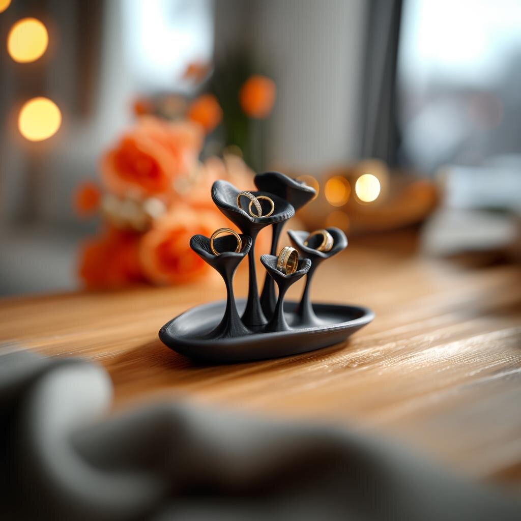 3D Printed Mushroom Jewelry Holder | Ring & Earring Tray