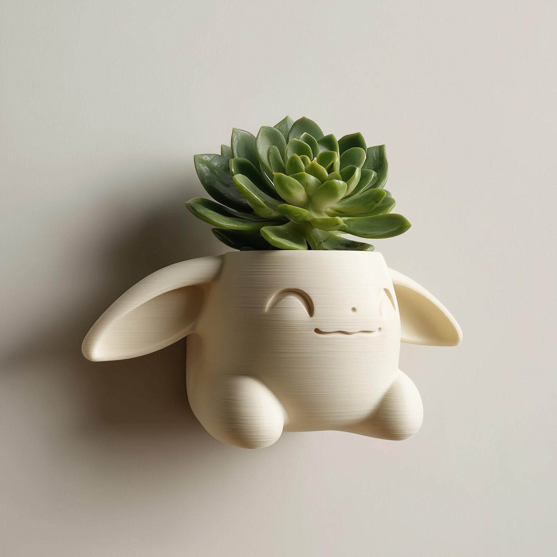 3D Printed Fantasy Bunny Wall Planter | Cute Plant Holder