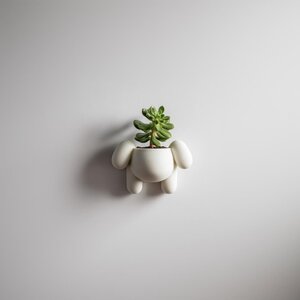 3D Printed Puppy Wall Planter | Cute Animal Plant Holder