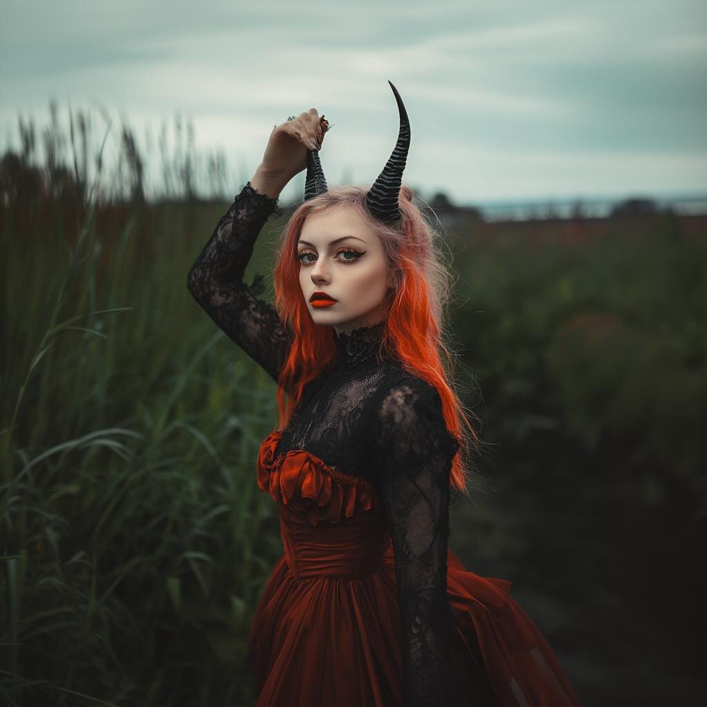 Dark Fantasy Gothic Demon Horns Headband | 3D Printed Pair