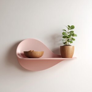 3D Printed Wavy Wall Shelf | Abstract Floating Display