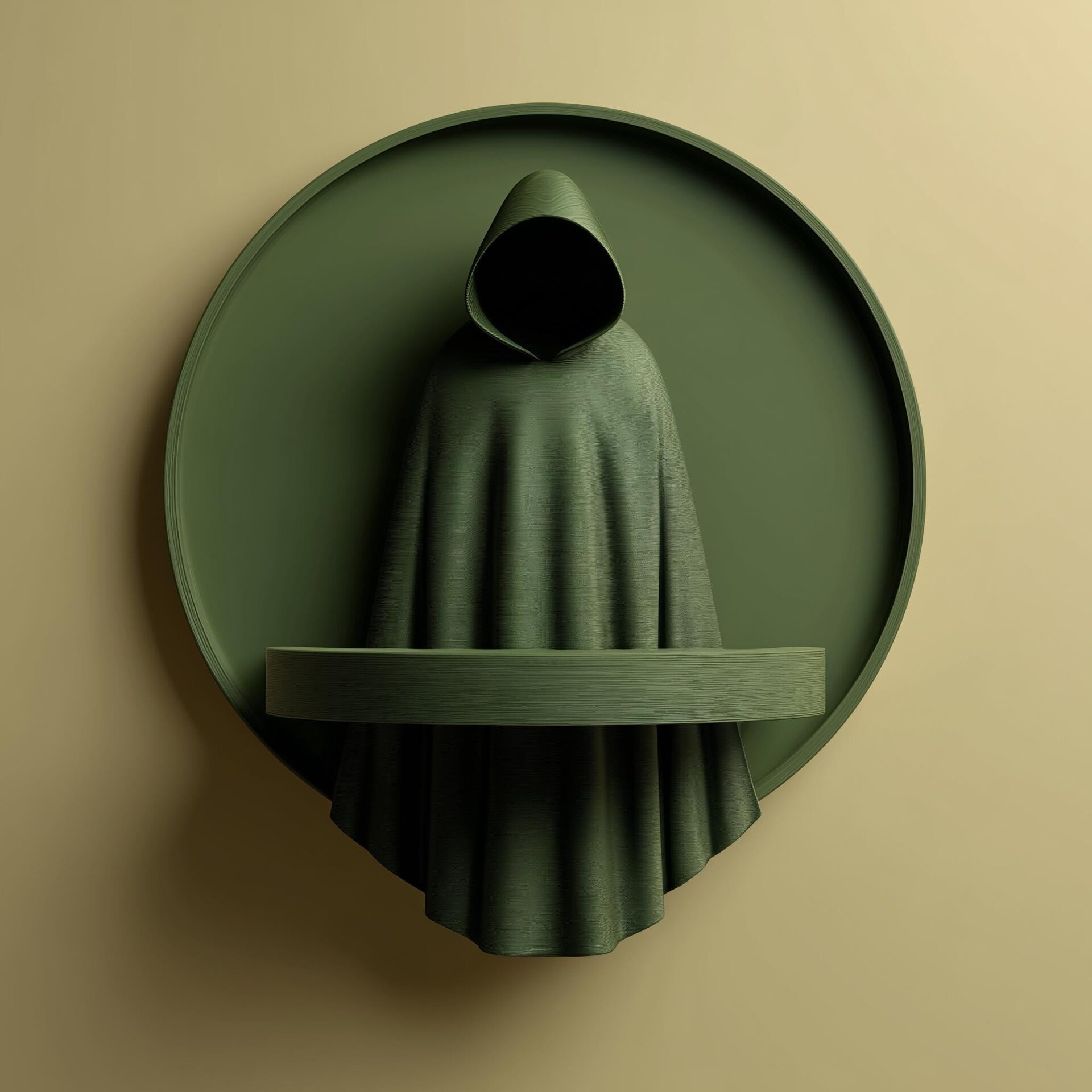 3D Printed Hooded Figure Wall Shelf | Dark Fantasy Ledge