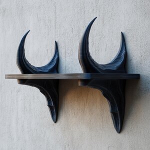 3D Printed Dragon Horn Wall Shelf