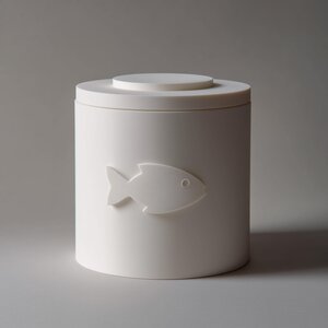 3D Printed Fish Emblem Memorial Urn