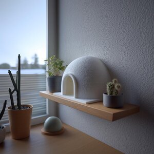 3D Printed Minimalist Igloo Dome Decor | Indoor Ornament