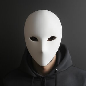 Blank Face Mask | Minimalist Cosplay Costume Mask