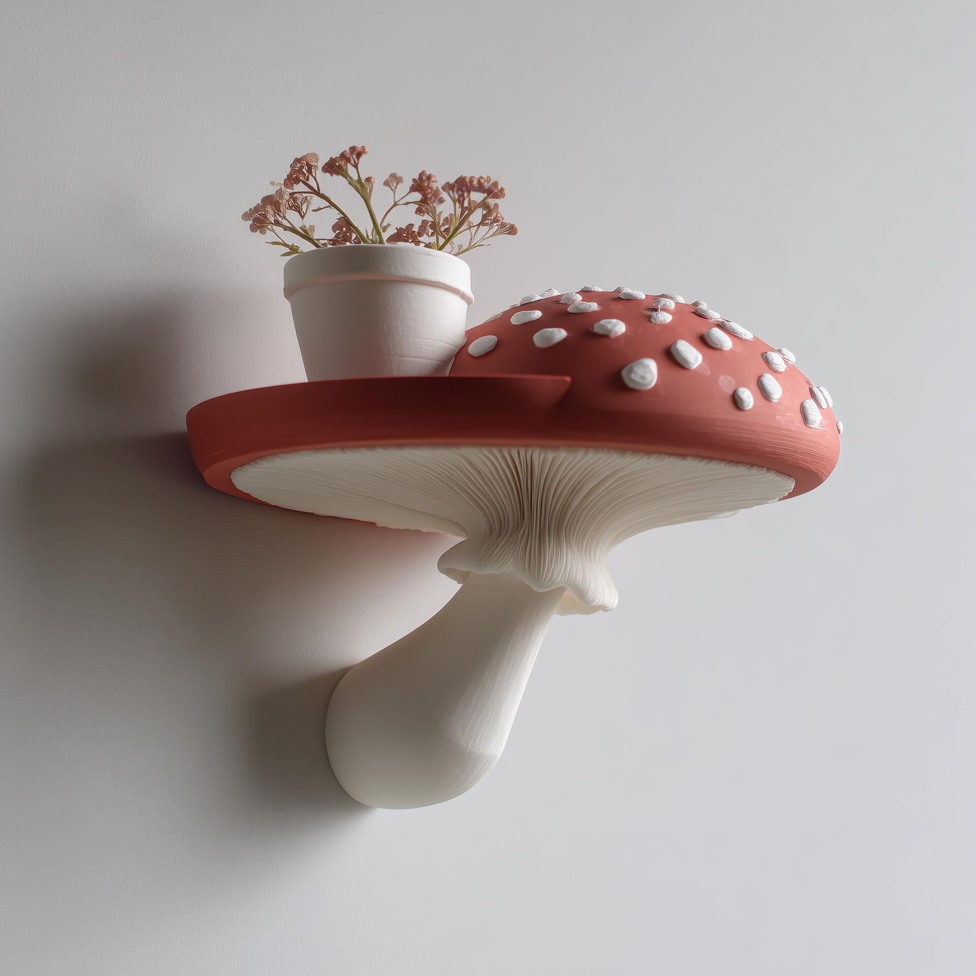 3D Printed Fantasy Amanita Wall Shelf
