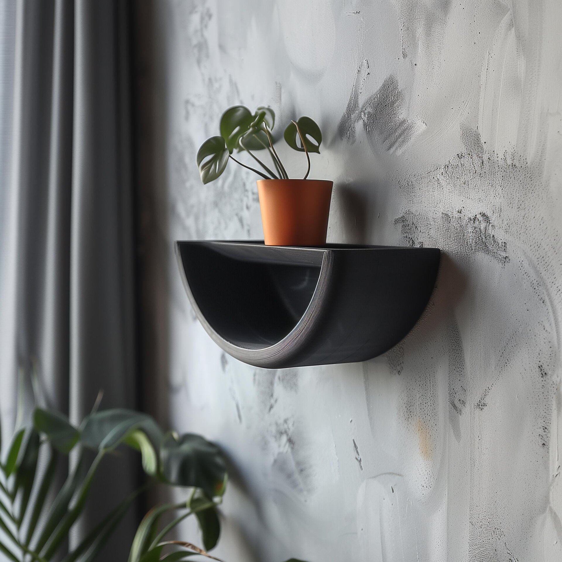 3D Printed Half-Circle Wall Shelf