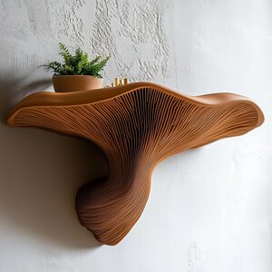 3D Printed Floating Mushroom Wall Shelves