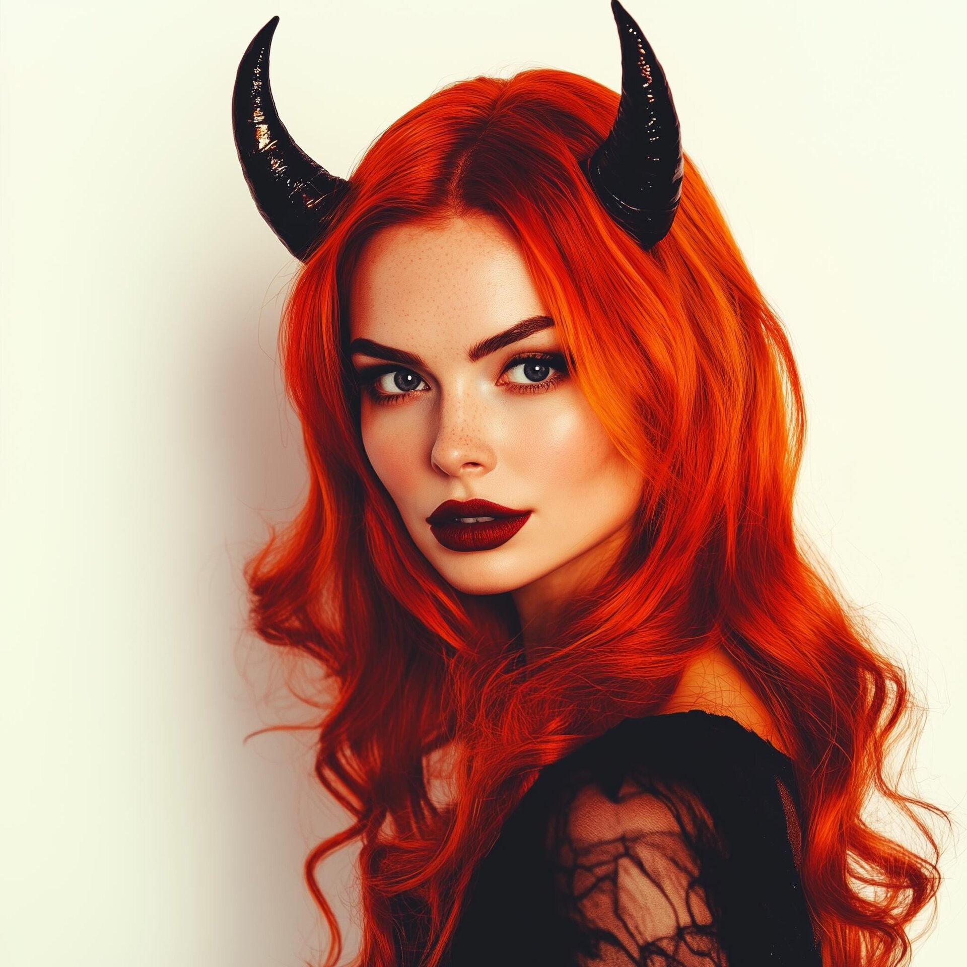 Black Devil Horns Headband | 3D Printed Gothic Pair
