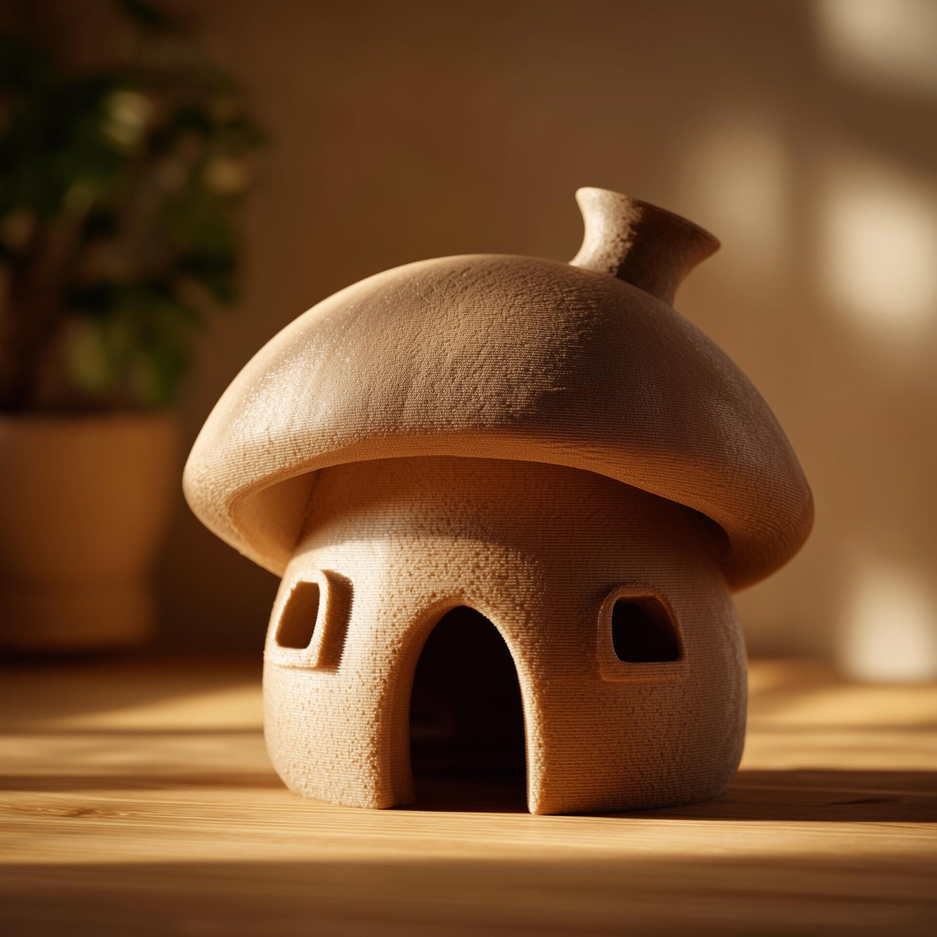 3D Printed Mushroom Small Pet Hideout | Hamster House